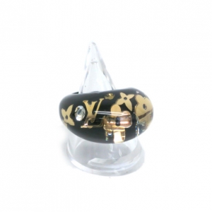Pre Owned Louis Vuitton Inclusion Black Resin Ring