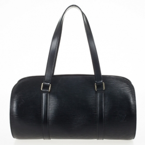 Pre Owned Louis Vuitton Black Epi Leather Soufflot Satchel 