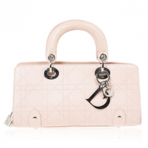 Pre Owned Christian Dior Beige Lady Dior East/West Bag
