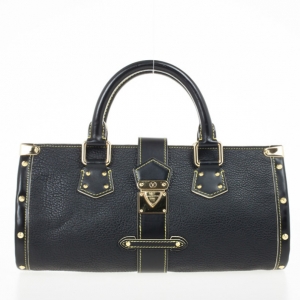 Pre Owned Louis Vuitton Black Suhali Leather L'Epanoui PM Bag