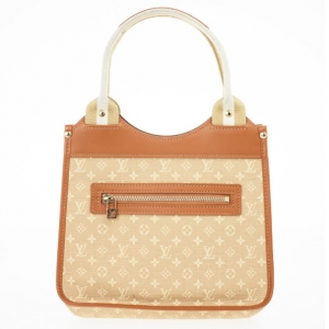 Pre Owned Louis Vuitton Beige Mini Monogram Sac Kathleen Tote