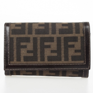 Pre Owned Fendi Zucca Flap Wallet