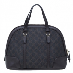 Pre Owned Gucci Bright Diamante GG Leather Top Handle Boston Bag