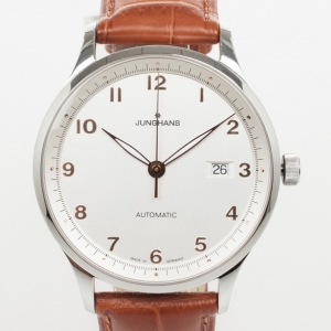 Pre Owned  Junghans Arthur Attaché SS Crocodile Leather Mens 40 MM