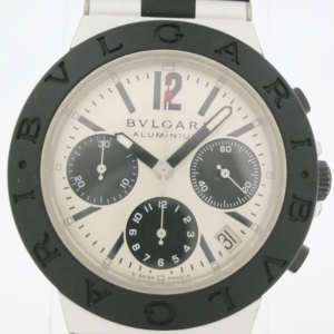 Pre Owned Bvlgari Diagono Aluminium Rubber Chronograph Mens Wristwatch 38 MM
