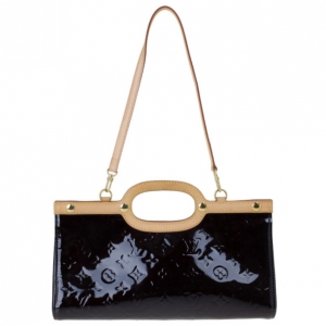 Pre Owned Louis Vuitton Monogram Amarante Vernis Roxbury Drive