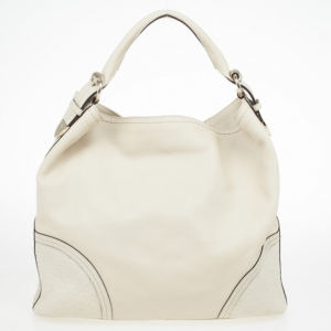 Pre Owned Gucci Beige Leather Guccissima Large Signoria Hobo