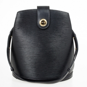 Pre Owned Louis Vuitton Black Epi Leather Cluny Shoulder Bag