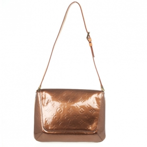 Pre Owned Louis Vuitton Bronze Monogram Vernis Thompson Street Bag