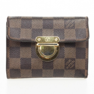 Pre Owned Louis Vuitton Damier Ebene Koala Wallet