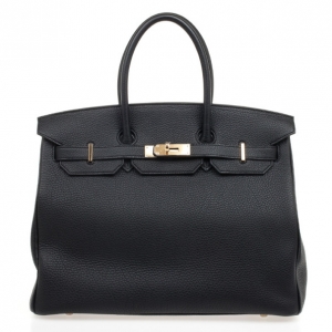 Pre Owned Hermes Black Togo Birkin 35