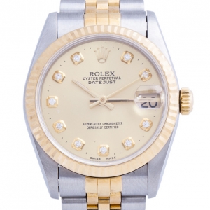 Pre Owned Rolex Gold 18K Yellow Gold and Stainless Steel DateJust Women's Wristwatch 31MM