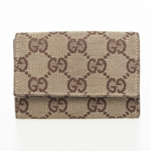 Pre Owned Gucci Monogram Compact Wallet