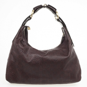 Pre Owned Gucci Brown Guccissima Leather Horsebit Hobo