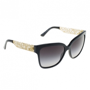 Pre Owned Dolce and Gabbana Black Filigree Sunglasses