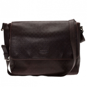 Pre Owned Gucci Brown Micro Guccissima Leather Joy Messenger Bag