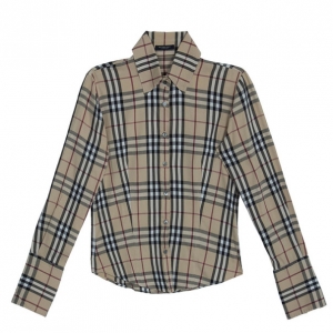 Pre Owned Burberry Cotton Check Shirt M