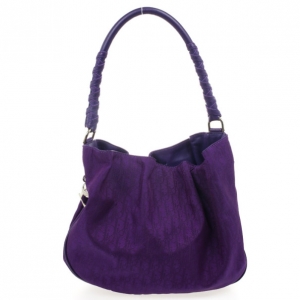 Pre Owned Christian Dior Purple Diorissimo Canvas Lovely Hobo 