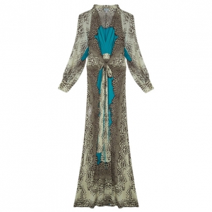 Pre Owned Issa Printed Long Kaftan L