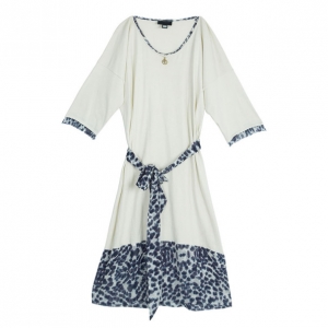 Pre Owned CLASS by Roberto Cavalli White Animal Print Dress M