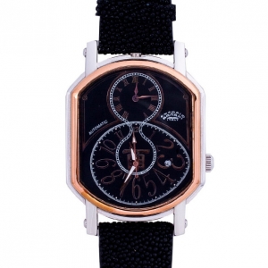 Pre Owned Bonja Black Emporio Banani SS Mens Wristwatch 45 MM