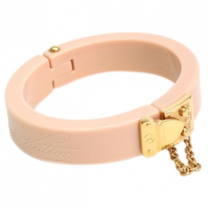 Pre Owned Louis Vuitton Lock Me Pink Resin Bracelet 17CM