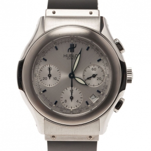 Pre Owned Hublot Silver Stainless Steel Fusion Men's Wristwatch 38MM