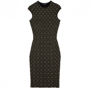 Pre Owned Alexander McQueen Knit Print Dress M