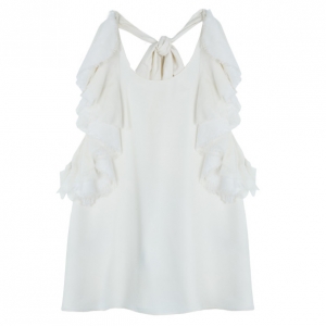 Pre Owned Alice + Olivia Halterneck Ruffle Top S