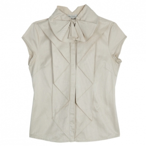 Pre Owned Zac Posen Ruffle Short Sleeve Top M