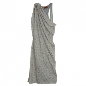 Pre Owned Missoni One Shoulder Metallic Dress S