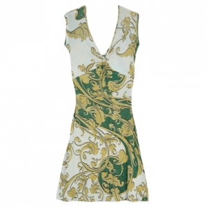 Pre Owned Just Cavalli Abstract Print Dress M