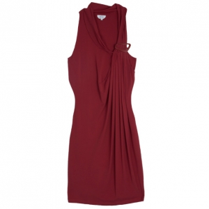 Pre Owned Max Mara Gathered Buckle Dress M