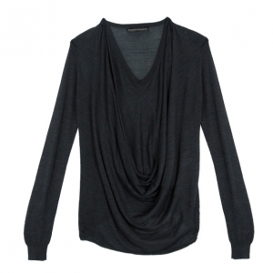 Pre Owned Balenciaga Knit Long Sleeve V-neck Top S