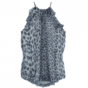 Pre Owned Roberto Cavalli Animal Print Halter Top M