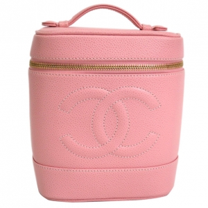 Pre Owned Chanel Pink Caviar Vanity Bag