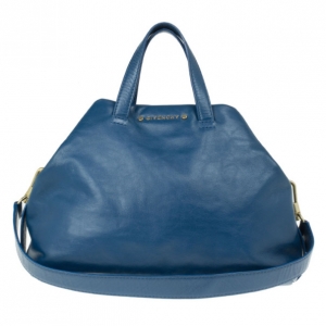 Pre Owned Givenchy Blue Leather Medium Bugatti Bag