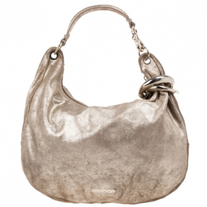 Pre Owned Jimmy Choo Bronze Leather Solar Hobo