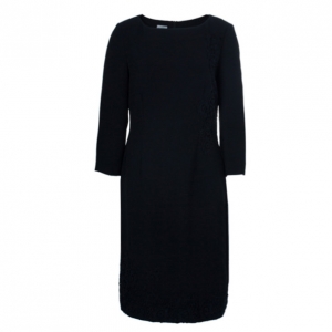 Pre Owned Philosophy Di Alberta Ferretti Black Embroidered Lace Paneled Dress M
