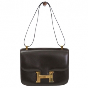 Pre Owned Hermes Brown Constance Box Shoulder Bag