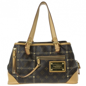 Pre Owned Louis Vuitton Limited Edition Monogram Canvas Riveting Tote