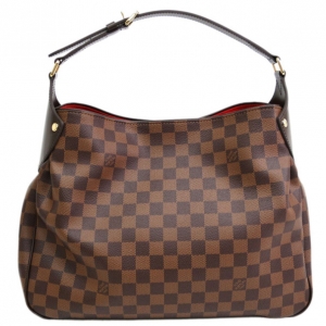 Pre Owned Louis Vuiton Brown Canvas Damier Ebene Reggia Hobo