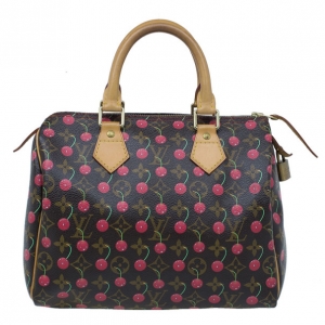 Pre Owned Louis Vuitton Cerises Monogram Canvas Speedy 25