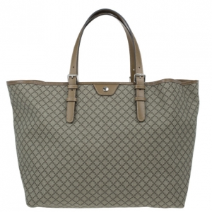 Pre Owned Gucci Beige Diamante Canvas Large Shopper