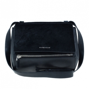 Pre Owned Givenchy Black Leather Medium Pandora Box Bag