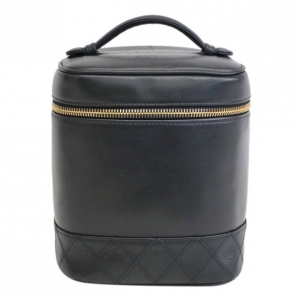 Pre Owned Chanel Black Caviar Vanity Bag