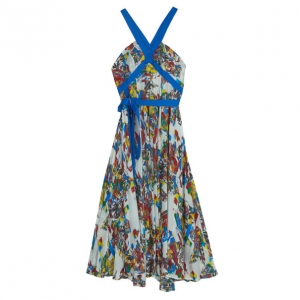 Pre Owned McQ by Alexander McQueen Printed Midi Dress M
