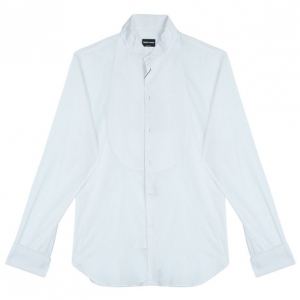 Pre Owned Giorgio Armani Camicia Da Sera White Cotton Tuxedo Men's Shirt EU58