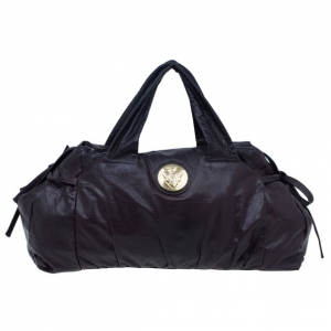 Pre Owned Gucci Purple Leather Large Hysteria Tote