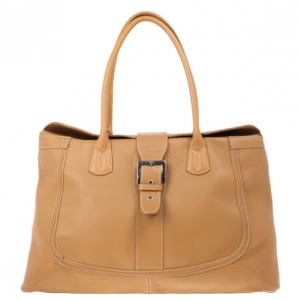 مملوكة مسبقًا Tod’s Brown Leather XL Buckled Tote